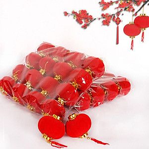 Mini Chinese New Year Lanterns – Red & Gold Decorative Set