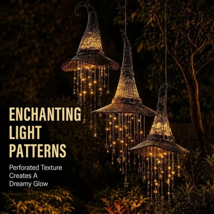 Lighted Witch Hat Hanging Chime Where Halloween Magic Meets Enchanted Glow